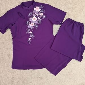 Asian Purple Lounge Set New Size M